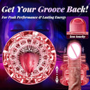 KUSHOR Tongue Licking Male Masturbator 10 Thrusting Blowjob Sex Machine Stroker for Glans Training Sex Toys for Men Pleasure