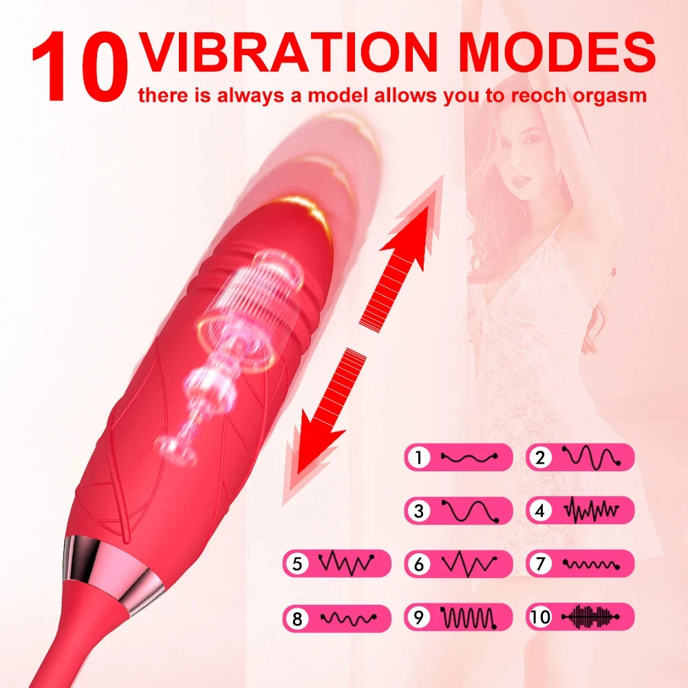 Rose Vibrator Egg For Women Clitoris Suction Stimul Nipple Vagina Sucker Dildo Masturbators Sex Toys For Adults 18 Masturbator