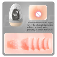 Portable Mini Masturbation Egg Cup Realistic Vagina Penis Massager Sex Toys for Men Adult 18+ Realistic Vagina Anus Stimulator