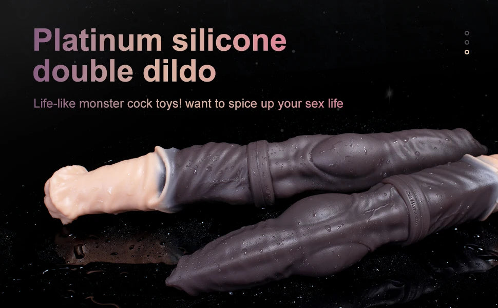 Oieffur Double Dildo Horse Penis and Dog Cock Realistic Dildos Woman Men Sex Toys for Adults Toys for Adults Double Penetration
