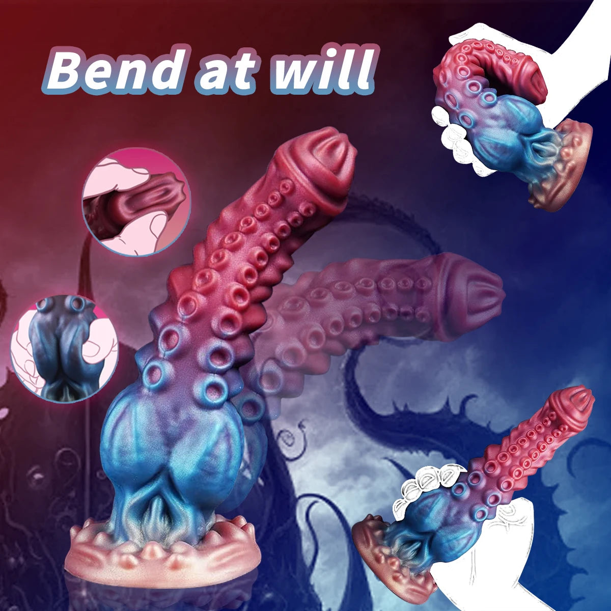 S/M/L Tentacle Anal Dildo Thick Silicone Monster Dildo Huge Penis Fake Dick Alien Dildo With Suction Cup Sex Toys For Women Men