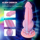 Realistic Dog Dildo 8.5inch Fantasy Monster Dildos Luminous Silicone Thick Pink Dildo Anal Toy with Suction Cup for Women Men