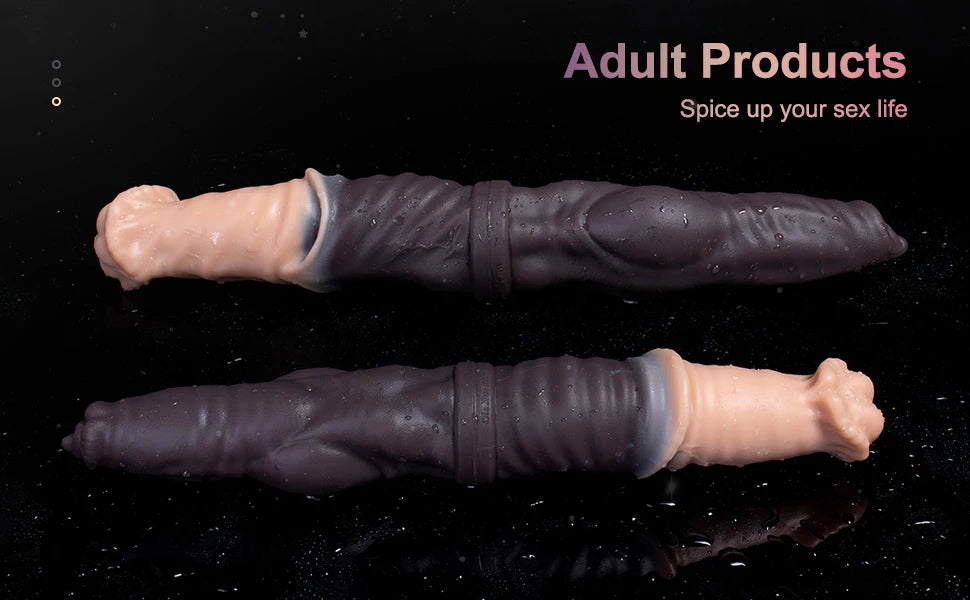 Oieffur Double Dildo Horse Penis and Dog Cock Realistic Dildos Woman Men Sex Toys for Adults Toys for Adults Double Penetration
