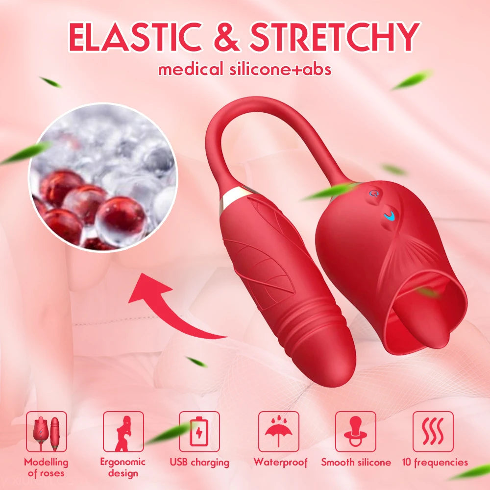 Rose Vibrator Egg For Women Clitoris Suction Stimul Nipple Vagina Sucker Dildo Masturbators Sex Toys For Adults 18 Masturbator