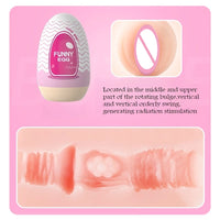 Portable Mini Masturbation Egg Cup Realistic Vagina Penis Massager Sex Toys for Men Adult 18+ Realistic Vagina Anus Stimulator