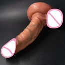 Big Dildo Super Soft with Strong Suction Cup Hand-Free Play Vagina G-spot Black Realistic Silicone Sex Toy for Women Men