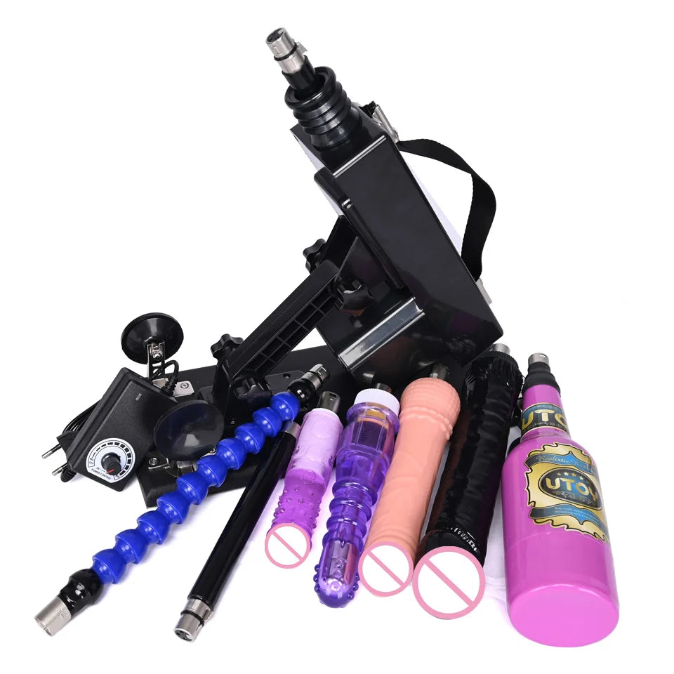 ROUGH BEAST Sex Machine for Women Automatic Men Hand Free Masturbation Machine With 3XLR Dildos Attachments Telescopic Sex Toys