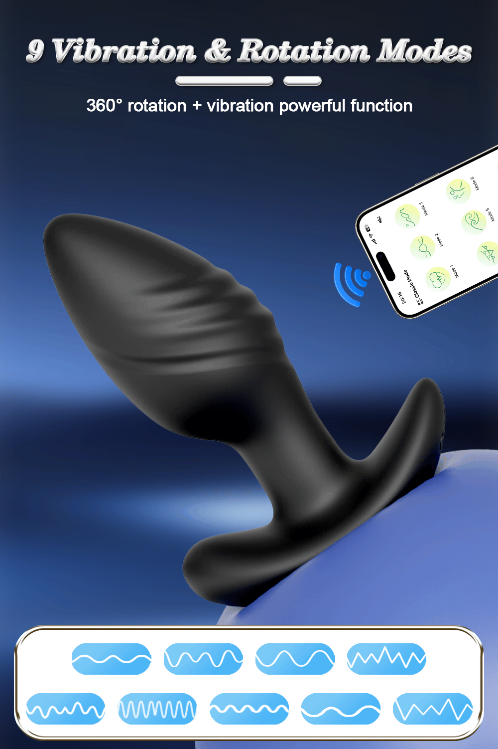 APP Bluetooth Control Anal Plug Vibrator Gay Anal Toy Butt Plug Stimulator Masturbation Tool Penetration Anal Vibrator Man Women