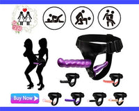 Double Ended Crystal Purple Pyrex Glass Dildo, Artificial Penis Granule and Spiral G Spot Simulator Adult Sex Toys for Woman