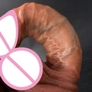 Big Dildo Super Soft with Strong Suction Cup Hand-Free Play Vagina G-spot Black Realistic Silicone Sex Toy for Women Men