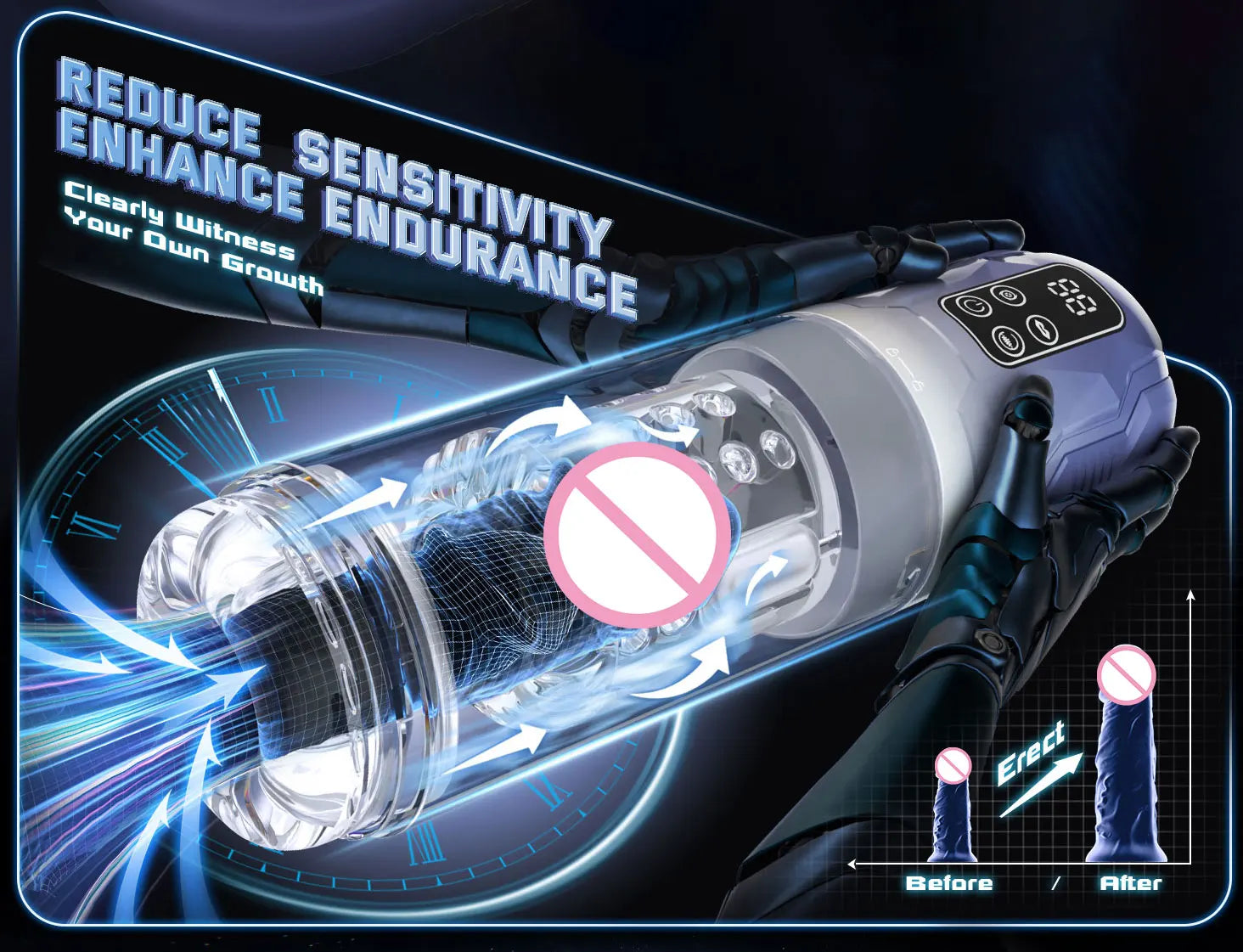 Automatic Male Masturbator Penis Pump Realistic Electric Stroker Sucking Vibrator Thrusting Rotating Licking Sex Toys for Men