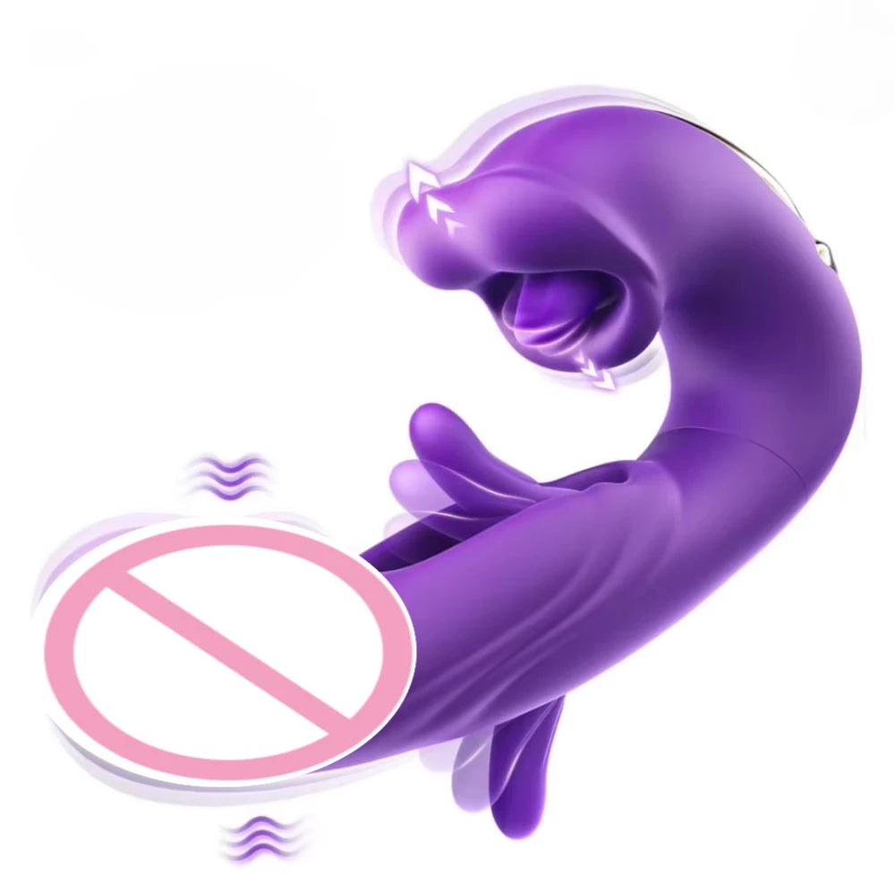 Redshark Remote Control G-Spot Vibrator for Women 7 Flapping & 5 Licking Sucking Modes USB Powered Dildo Sex Toy
