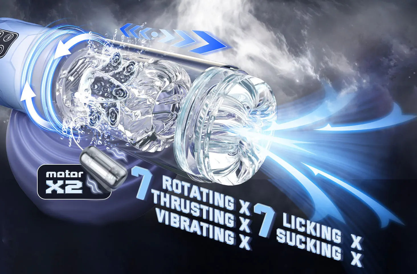 Automatic Male Masturbator Penis Pump Realistic Electric Stroker Sucking Vibrator Thrusting Rotating Licking Sex Toys for Men