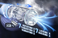 Automatic Male Masturbator Penis Pump Realistic Electric Stroker Sucking Vibrator Thrusting Rotating Licking Sex Toys for Men