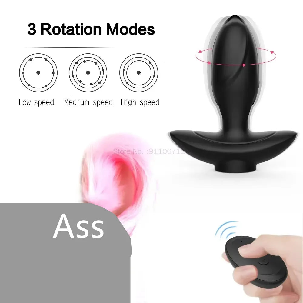 Real Fox Tail Anal Plug Vibrator Cosplay Remote Control Swing Butt Plug Female Masturbator Clitoris Stimulator Sex Toy for Woman