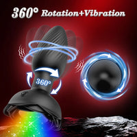 360° Rotation LED Butt Plug for Men Wiggle Vibrating Prostate Massager Gay APP Anal Vibrator Anal Plug Sex Toy for Couples