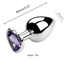 3 Size/set Metal Anal Plug for Women Men Couples Butt Plug Butt Toy Adult Game Masturbator Anal S/M/L Diamond Sex Toy for Adult
