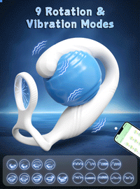 Male Sex Toys Rotating Anal Vibrator Prostate Massager Dual Penis Ring Cock Rings Anal Butt Plug Vibrators Anal Toys for Men 18+