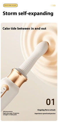 Automatic Telescopic Thrust Gun Vibrator Women Sex Toys Adult Sex Machine Dildo Rechargeable Silicone Vibrator Female Sex Machin