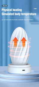 Heated Temperature Controlled Male Masturbation Trainer Cup with Manual Free Drawing Insertion for Climax Self-Pleasure  NM