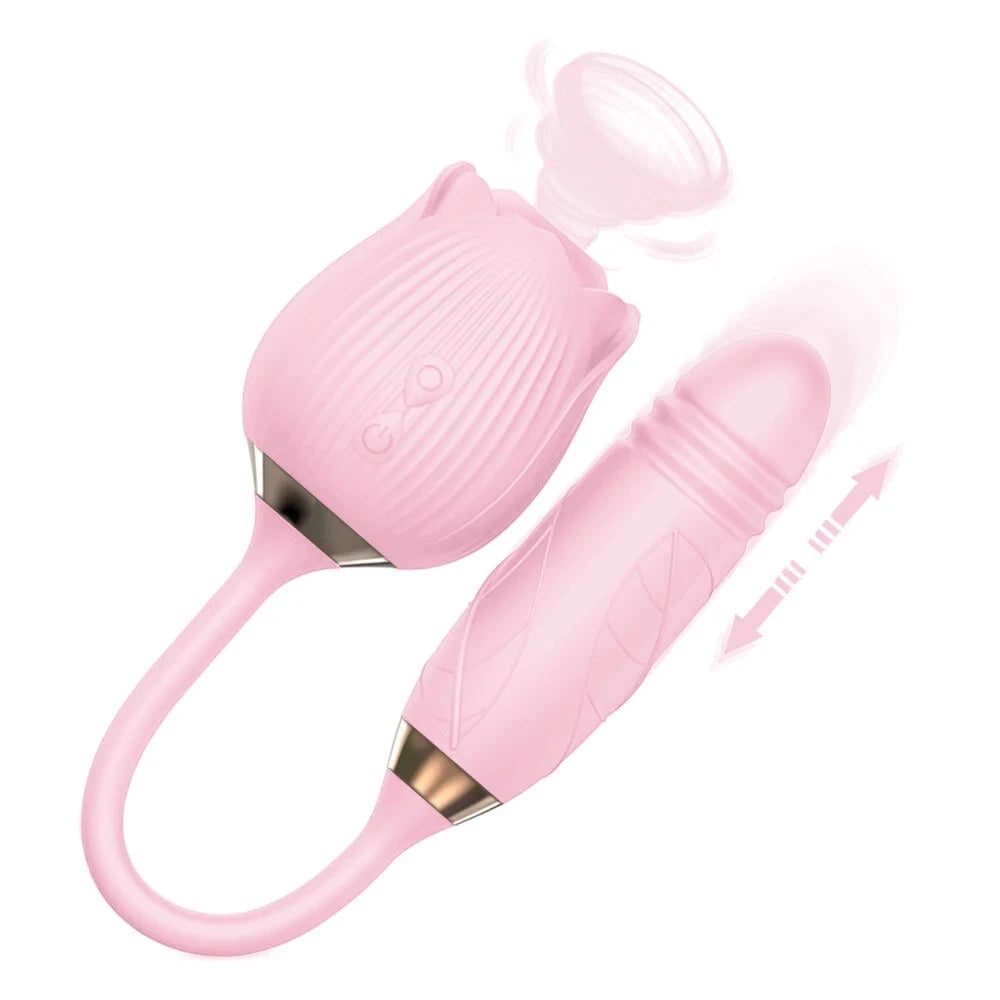 Rose Vibrator Egg For Women Clitoris Suction Stimul Nipple Vagina Sucker Dildo Masturbators Sex Toys For Adults 18 Masturbator