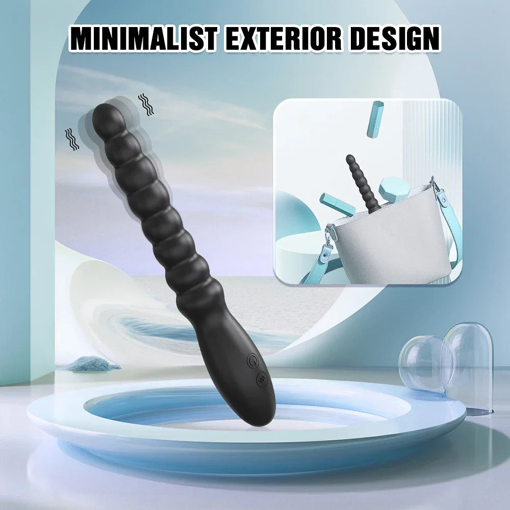 Silicone Anal Beads Vibrator Male Prostate Massager Anal Plug For Woman Men Vibrating Masturbation Anal Dilator Adult Sex Toys