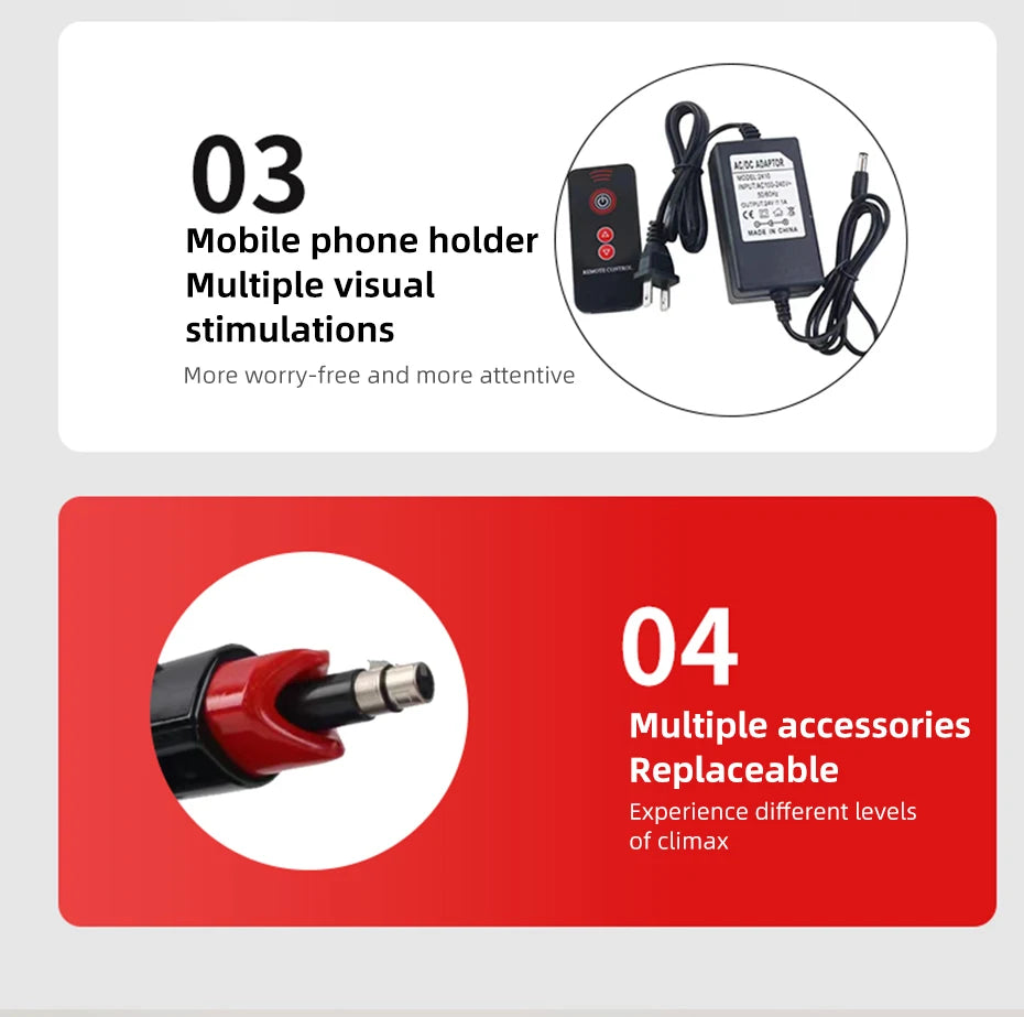 45mm Stroke Remote Control Automatic Telescopic Sex Machines With Big Dildo Kits 3XLR Masturbation Sex Toys for Man and Women