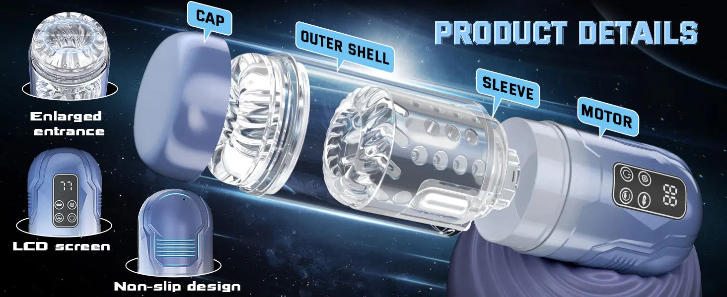 Automatic Male Masturbator Penis Pump Realistic Electric Stroker Sucking Vibrator Thrusting Rotating Licking Sex Toys for Men