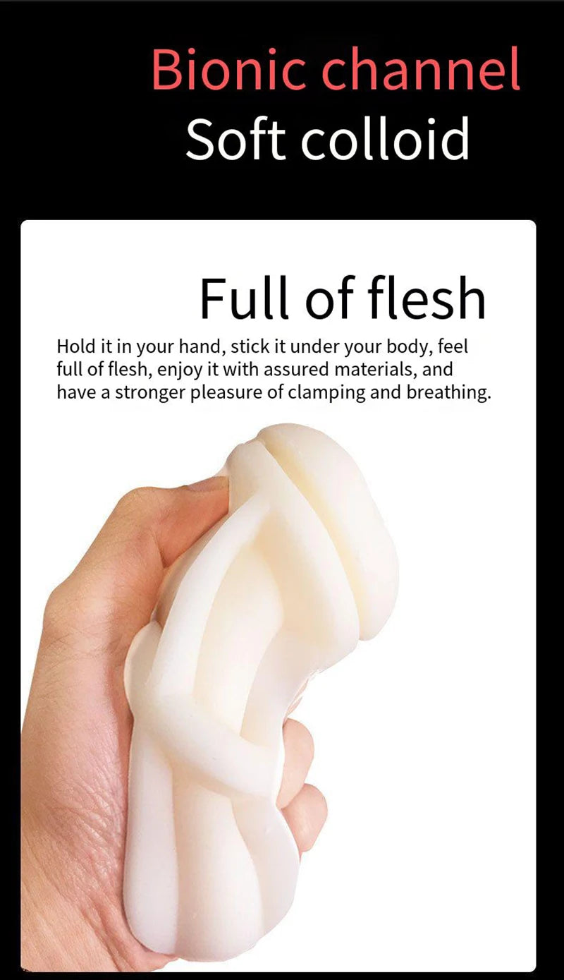 Realistic Vagina Anal Oral Channel Male Masturbator Silicone Soft Tight Pussy Erotic Adult Sex Toys For Men Masturbation machine