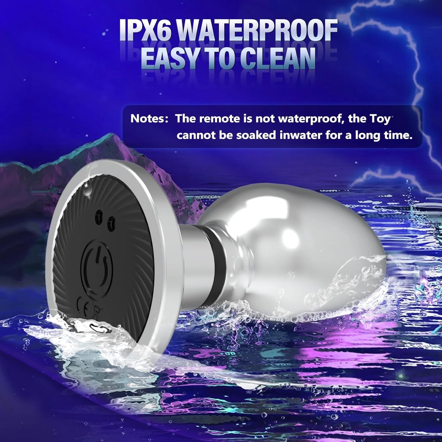 Remote Control Metal Anal Plug Vibrating Electric Shock Stimulator - Steel Adult Sex Toy for Couples, Butt Plug for Men Women