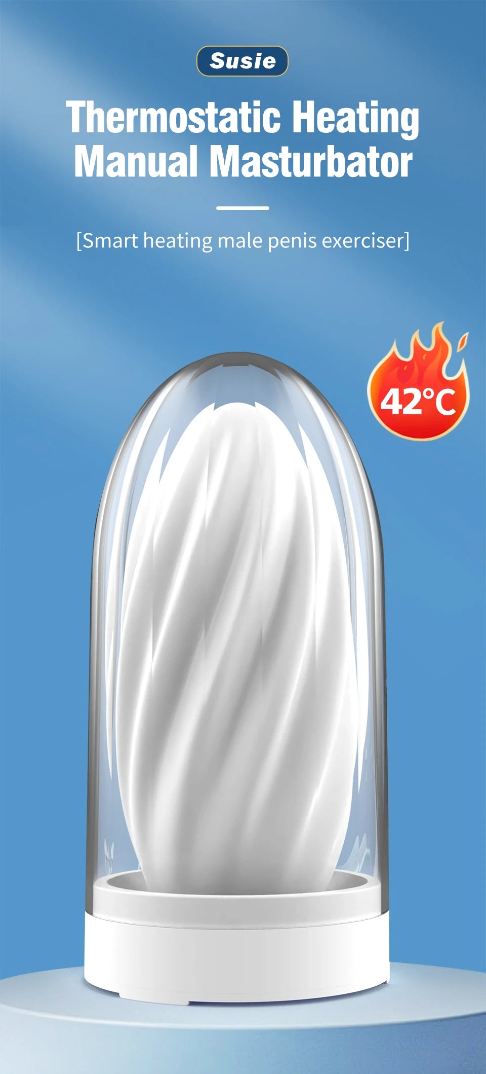 Heated Temperature Controlled Male Masturbation Trainer Cup with Manual Free Drawing Insertion for Climax Self-Pleasure  NM