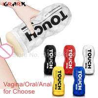 Realistic Vagina Anal Oral Channel Male Masturbator Silicone Soft Tight Pussy Erotic Adult Sex Toys For Men Masturbation machine