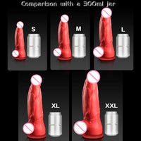 JYBL TITAN Liquid Silicone Dildo Soft Plug Adult Toy for Men Realistic Design Vibrating Option Available in Multiple Sizes