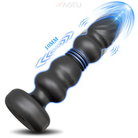 Thrusting Anal Plug Vibrator Anal Beads Male Prostate Massager Telescopic Vibrating Butt Plug Stimulator Sex Toys for Women Men
