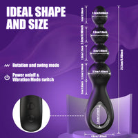 360° Rotation Anal Beads  Vibrating Butt Plug Vibrator Male Prostate Massager Anal Plug Stimulator Sex Toys for Women Men