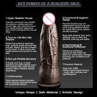 JYBL TITAN Liquid Silicone Dildo Soft Plug Adult Toy for Men Realistic Design Vibrating Option Available in Multiple Sizes