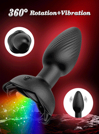 360° Rotation LED Butt Plug for Men Wiggle Vibrating Prostate Massager Gay APP Anal Vibrator Anal Plug Sex Toy for Couples