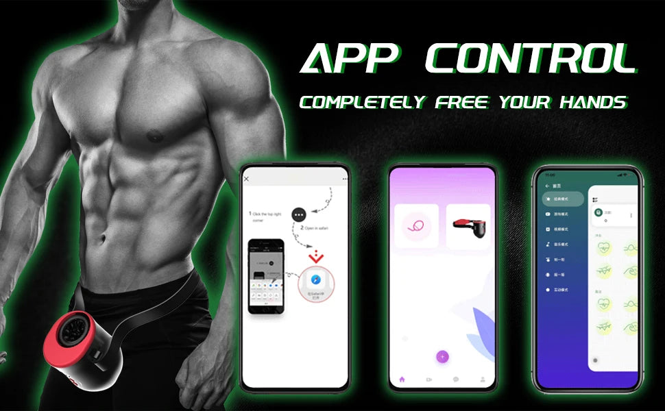 APP Control Automatic Thrusting Vibration Male Masturbators Cup,Wearable Strap Hands Free Masturbator Cup,Adult Sex Toys for Men