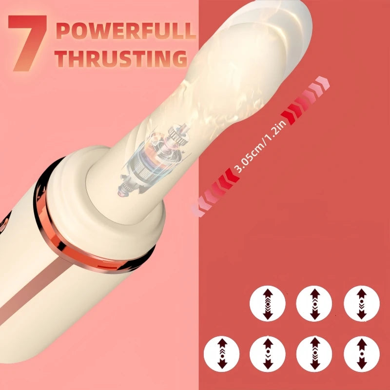 Pull and insert dildo vibrator Female G-spot anal dildo machine 7 vibratory thrust modes Intelligent heating couple anal toys