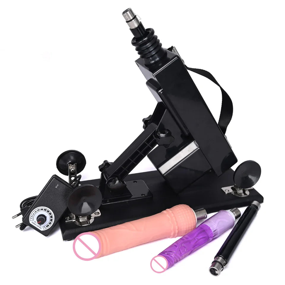 ROUGH BEAST Sex Machine for Women Automatic Men Hand Free Masturbation Machine With 3XLR Dildos Attachments Telescopic Sex Toys