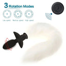 Real Fox Tail Anal Plug Vibrator Cosplay Remote Control Swing Butt Plug Female Masturbator Clitoris Stimulator Sex Toy for Woman