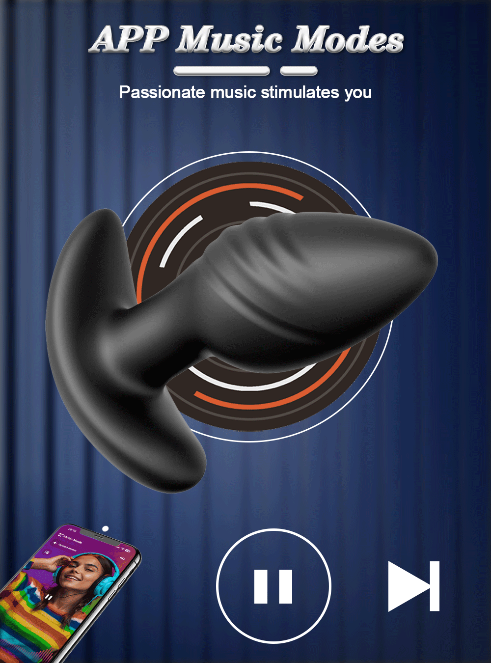 Anal Plug Vibrator Gay Anal Dildo Toy Butt PlugMasturbation Tool APP Control Penetration Anal Vagina Vibration Men Women Sex Toy