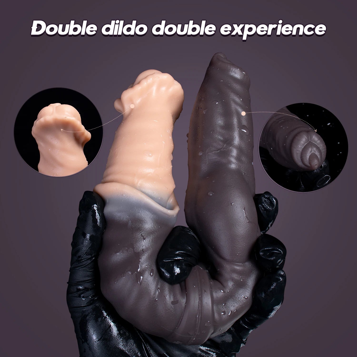 Oieffur Double Dildo Horse Penis and Dog Cock Realistic Dildos Woman Men Sex Toys for Adults Toys for Adults Double Penetration