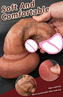 Big Dildo Super Soft with Strong Suction Cup Hand-Free Play Vagina G-spot Black Realistic Silicone Sex Toy for Women Men