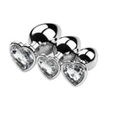 3 Size/set Metal Anal Plug for Women Men Couples Butt Plug Butt Toy Adult Game Masturbator Anal S/M/L Diamond Sex Toy for Adult