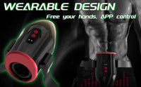 APP Control Automatic Thrusting Vibration Male Masturbators Cup,Wearable Strap Hands Free Masturbator Cup,Adult Sex Toys for Men