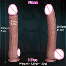 Realistic Soft Fake Penis 14 Inches Long Double Silicone Dildo Male Genitals Masturbation Suction Cup Cock Woman Anal Sex Toy