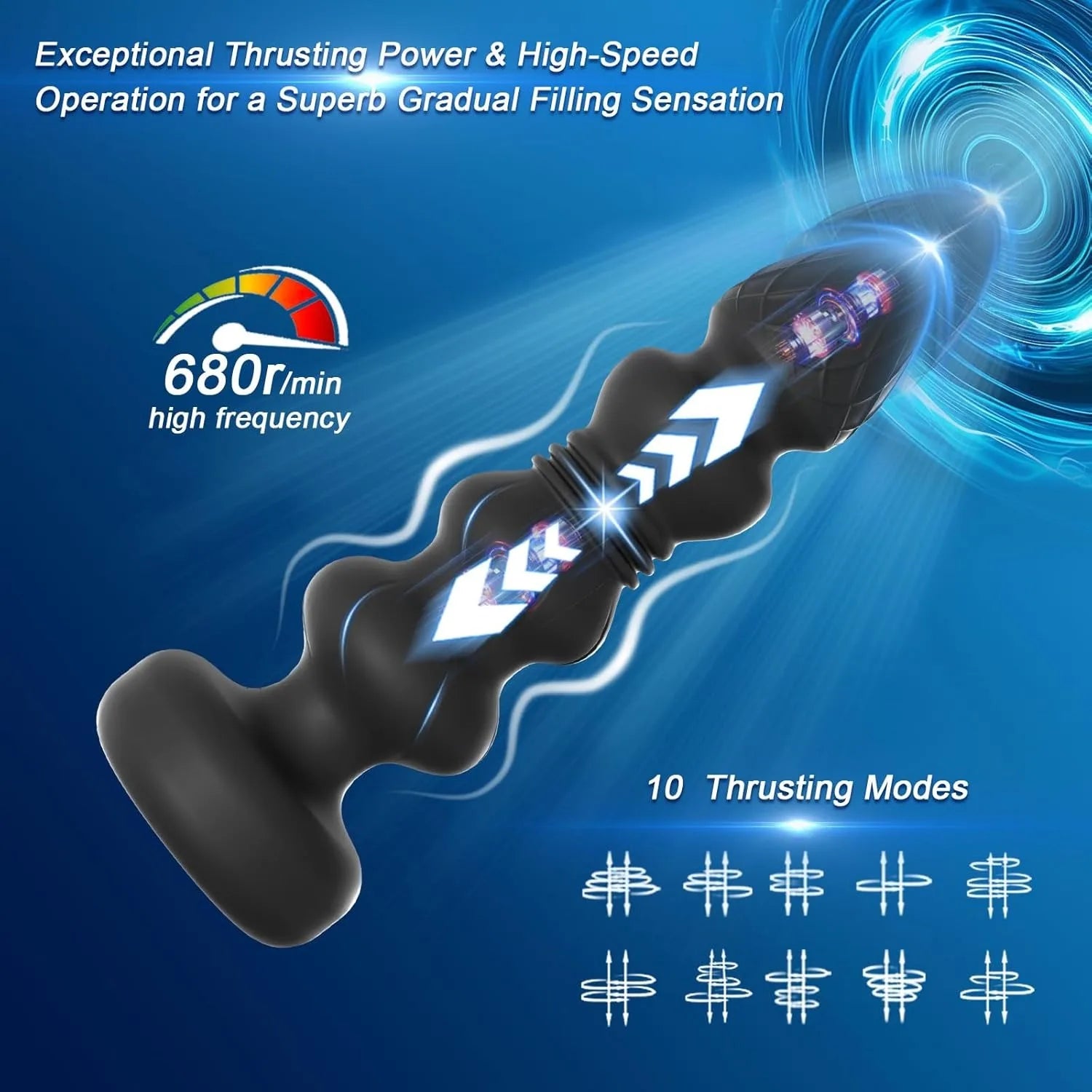 Remote Control Wireless Impact Vibration Anal Plug Beaded Sex Toys For Men And Women Toys For Anal Expansion Training Adult Toys