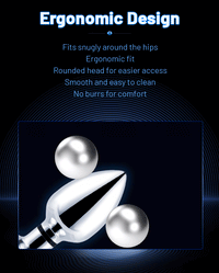 Remote Control Metal Anal Plug Vibrating Electric Shock Stimulator - Steel Adult Sex Toy for Couples, Butt Plug for Men Women