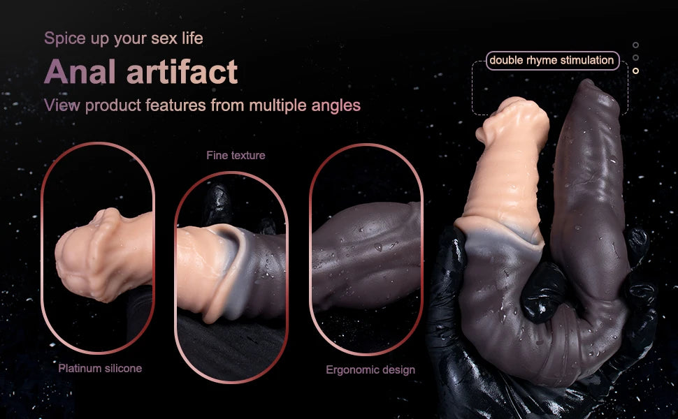 Oieffur Double Dildo Horse Penis and Dog Cock Realistic Dildos Woman Men Sex Toys for Adults Toys for Adults Double Penetration